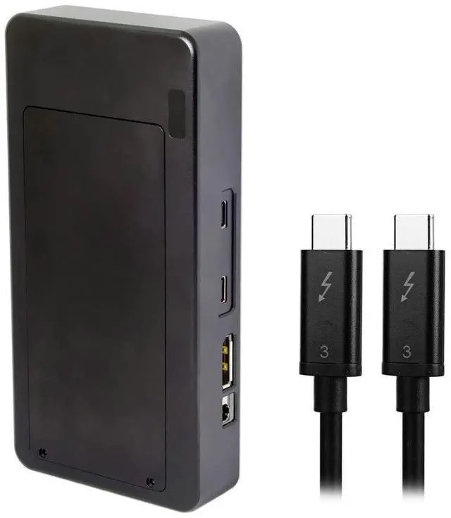 Alt view image 3 of 5 - Cablecc USB4 USB4.0 to Dual NVME AHCI NGFF M-Key SSD Raid Docking & Displayport Cartridge Adapter