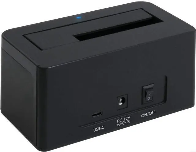 Alt view image 3 of 5 - Plugable USB 3.1 Gen 2 10Gbps SATA Upright Hard Drive Dock and SSD Dock - Driverless - Includes USB-C & USB 3.0 Cables, Supports 10TB+ Drives