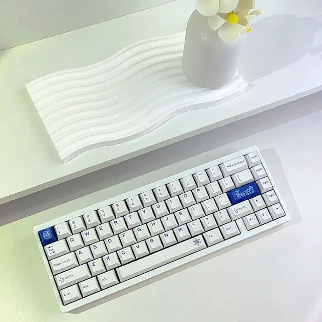 Alt view image 2 of 5 - BOYI Lucky65 V2 Aluminum CNC Quick Release Mechanical Keyboard,QMK/VIA Programmable BT5.0/2.4G/Type-C Tri-Mode Wireless RGB Gasket Mounted Customized NKRO Gaming Keyboard for PC/Tablet(White)