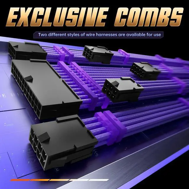 Alt view image 5 of 5 - ASIAHORSE 16AWG PSU Cable Extension Power Cords, Customized Power Supply Mod Sleeve Extension Cable, ATX/EPS/8-pin PCI-E/6-pin PCI-E for PSU Cable