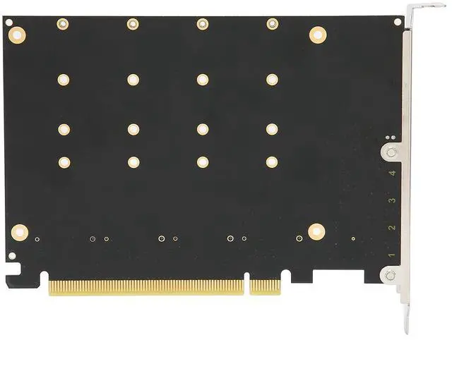 Alt view image 5 of 5 - M.2 NVMe SSD to PCIE X16 M Key Hard Drive Adapter, for M.2 PCIe SSD Expansion Card, 4 x 32Gbps Full Speed, Desktop PC Installation, Support PCIE Split or PCIE RAID(ph44)