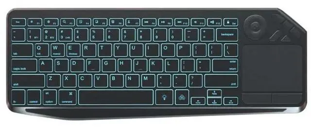 Main image of JOMAA 2.4G Wireless Bluetooch Dual Mode Connection TV Keyboard with Touchpad Media Control Multimedia Rechargeable 7Color Backlit Keyboard for Computer, Smart TV, Desktop, Laptop, iPad, Tablet