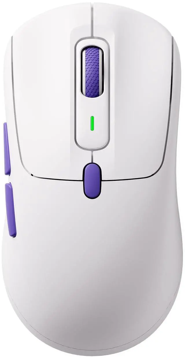 Main image of Akko Pulse 01 Wireless Gaming Mouse, Dual 8KHz Polling Computer Mouse with PAW 3950 Optical Sensor, 8 Adjustable DPI, 7 Programmable Buttons, BT/2.4G/Wired Connection, 500mAh Battery (White)