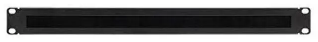 Alt view image 2 of 5 - Navepoint 1U Rack Mount Cable Management Panel with Tidy Brush Slot for Cable Entry for 19-Inch Rack Or Cabinet Black