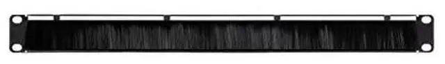Alt view image 3 of 5 - Navepoint 1U Rack Mount Cable Management Panel with Tidy Brush Slot for Cable Entry for 19-Inch Rack Or Cabinet Black