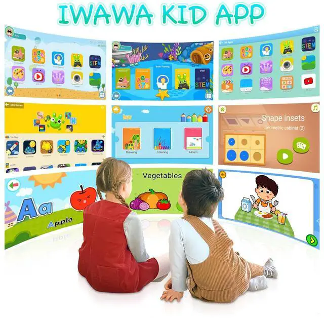 Alt view image 3 of 5 - ADREAMER Kids Tablet 10 inch Android 13 Toddler Tablet Octa Core 64GB, Cellular+WiFi+GPS, with Parental Control, Pre-intalled iWaWa, EVA Case, 10-Hrs Battery, HD Display.