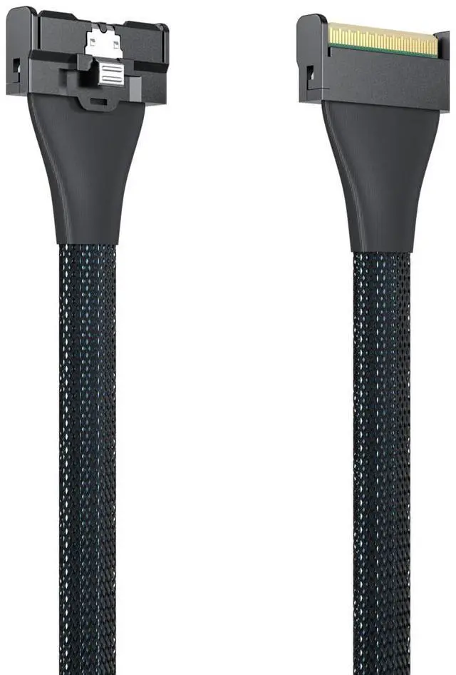 Main image of 10Gtek PCIe Gen5 MCIO to MCIO 8X High-Speed Cable SFF-TA-1016 85-ohm, Server Storage Cable for NVMe Backplanes, Gen5 HBAs & All-Flash Arrays, 0.2-m(0.65ft)
