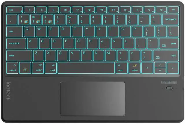 Main image of Inateck Tablet Keyboard, Ultra-Slim, AI Function, 7-Color Backlight, Compatible with iPad 10/9/8, Air, 12.9''/ 11''/ 10.5'' Pro, Mini 7/6/5, Supports Windows, iPad OS, Android, iOS