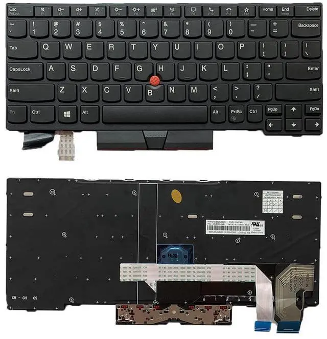 Main image of Laptop Replacement US Layout Keyboard for Lenovo Thinkpad X13 Yoga X13 Gen 1 (20WK,20WL) Black
