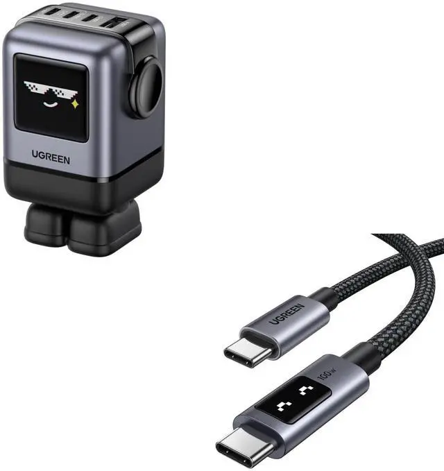 Main image of UGREEN Uno 100W Charger Bundle with Uno 3.3FT 100W USB C Cable for iPhone 16/16 Plus/16 Pro/16 Pro Max/15, MacBook Pro/Air, iPad Pro/Air, Galaxy S24 Ultra
