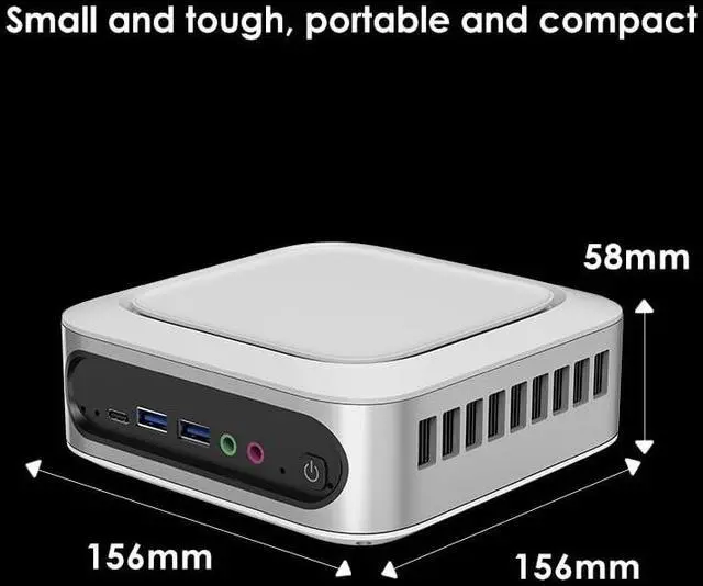Alt view image 5 of 5 - BRE NUC Mini PC C14T Intel Core i9-11900H up to 4.9GHz(8C/16T), 16GB DDR4 RAM 512GB NVME SSD, Intel UHD Graphics, USB3.2/Type-C/WiFi 6/BT5.2/Dual RJ45 2.5G/4K Triple Display Desktop PC