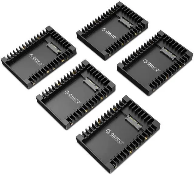 Main image of [5Packs] ORICO 2.5 SSD SATA to 3.5 Hard Drive Adapter Internal Drive Bay Converter Mounting Bracket Caddy Tray for 7 / 9.5 / 12.5mm 2.5 inch HDD / SSD with SATA III Interface(1125SS-5)