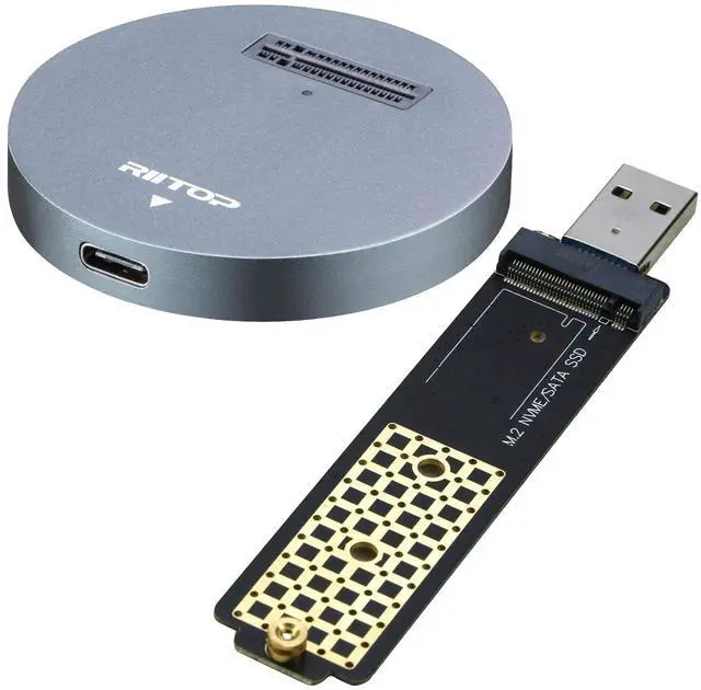 Main image of NVMe Docking Station + M.2 to USB Adapter for Both NVMe SSD and B+M Key SATA-Based SSD