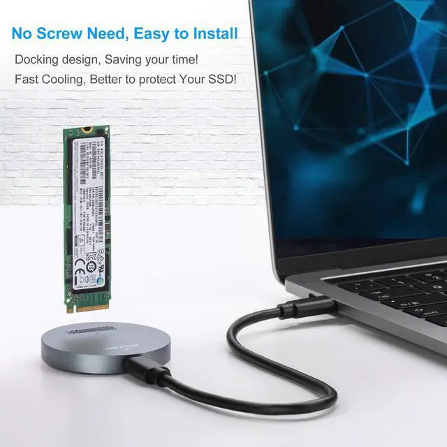 Alt view image 3 of 5 - NVMe Docking Station + M.2 to USB Adapter for Both NVMe SSD and B+M Key SATA-Based SSD