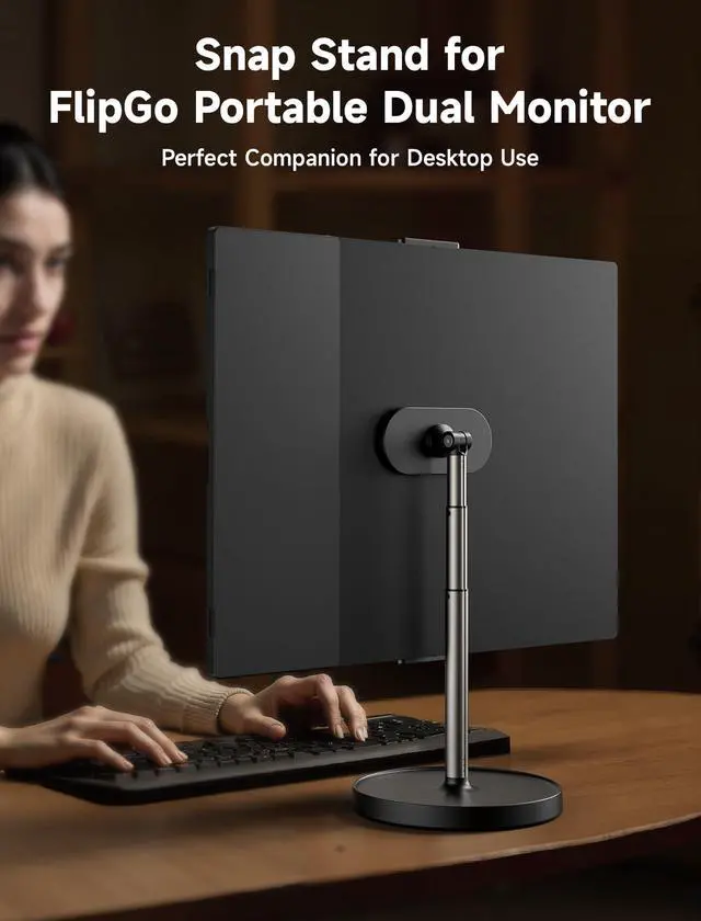 Alt view image 2 of 5 - JSAUX Upgrade Magnetic Stand for FlipGo 13.5" & 15.6" & 16" Series Laptop Screen Extender, Dual Portable Monitor