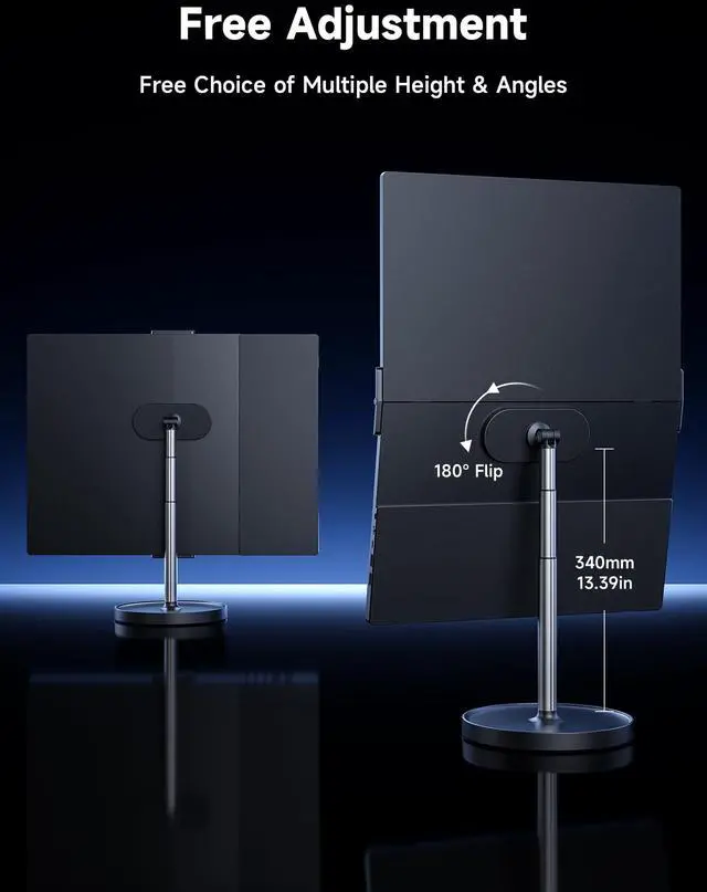Alt view image 4 of 5 - JSAUX Upgrade Magnetic Stand for FlipGo 13.5" & 15.6" & 16" Series Laptop Screen Extender, Dual Portable Monitor