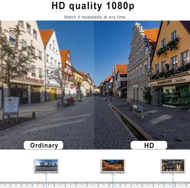 Alt view image 2 of 5 - 9 Inch Backup Camera Monitor Only, Quad Split Screen,Hikity 4 Channels RCA Video Inputs HD Vehicle Rear View Reverse Color TFT LCD Display Screen for Car SUV Van Truck Pickup