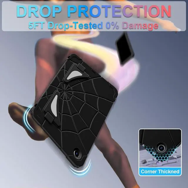 Alt view image 3 of 5 - Auizotl Case for Galaxy Tab A9 Plus Samsung Galaxy Tab A9 Plus 11 inch Case 2023 Samsung Tablet with Screen Protector Stand Thickned Cornor Protection Samsung Tab A9+ Cover, Black Black