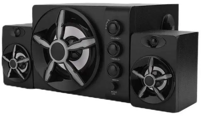 Main image of Yoidesu Stereo Speaker System with 4-inch Subwoofer,Computer and Home Audio Set with 3.5mm Input and 7-Color Breathing Lights - Great for Multimedia Laptop or PC Computers