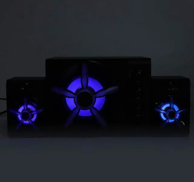 Alt view image 2 of 5 - Yoidesu Stereo Speaker System with 4-inch Subwoofer,Computer and Home Audio Set with 3.5mm Input and 7-Color Breathing Lights - Great for Multimedia Laptop or PC Computers