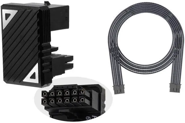 Main image of Formulamod 16 Pin GPU PCI-e 5.0 180 Degree Angled Connector+16Pin(12+4P) GPU Sleeved Modular Cable