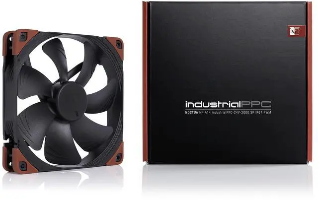 Alt view image 5 of 5 - Noctua NF-A14 iPPC-24V-2000 SP IP67 PWM, Heavy Duty Cooling Fan, 4-Pin, 2000 RPM, 24V Version (140mm, Black)
