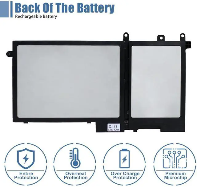 Alt view image 4 of 5 - VANPIR 51Wh 93FTF Battery for Dell Latitude 5280 5288 5480 5580 5590 5490 5290 5488 5491 E5280 E5288 E5480 E5580 E5490 E5590 E5290 E5491 Precision 3520 3530 M3520 M3530 Series D4CMT 83XPC 4YFVG DJWGP
