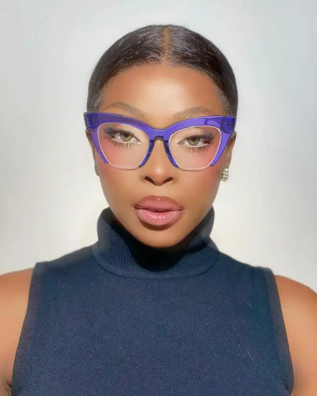 Alt view image 2 of 5 - VOOGLAM Blue Light Glasses for Women Cateye Semi Rim Gaming Glasses Anti Eyestrain Dry Eyes UV Computer Phone TV Eyewear Jacobien Purple GJGA483996-02 Trend