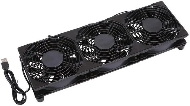 Main image of 3x120mm 360mm USB Cooling Fan System for Router Rack, DIY Audio Video Network Cabinet & Server - 5V Quiet Operation Computer Racks, Equipment Workstation/Mining Machine/Laptop Cooling