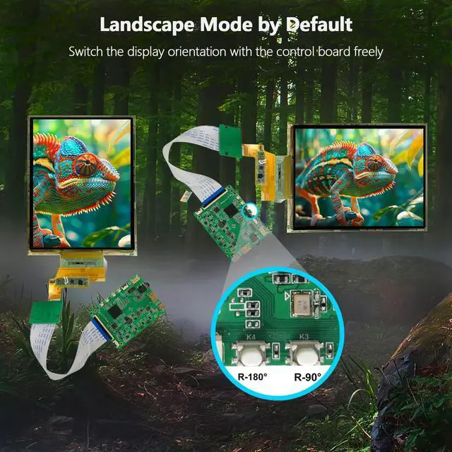 Alt view image 5 of 5 - 7.8 inch Flexible Display Curved Bendable Screen FHD 1920 * 1440 AMOLED Display with HDMI Driver Board OLED Monitor Without Enclosure Kit for DIY Prototype Demo Compatible with All Systems