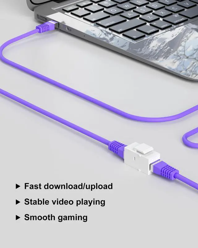 Alt view image 5 of 5 - VANDESAIL RJ45 Cat6 Keystone Coupler, 40-Pack Cat 6 Keystone Jack Ethernet Coupler Female to Female for Cat6/Cat5e/Cat5 Network Cable, White