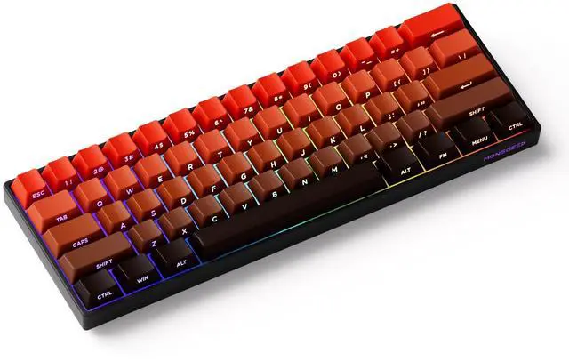Alt view image 3 of 5 - MONSGEEK FUN60 Pro Rapid Trigger Gaming Keyboard 8k SP Magnetic Switch HE Keyboard Wired 60% Blaze Gradient Shine-Through (Glare Magnetic Switch)