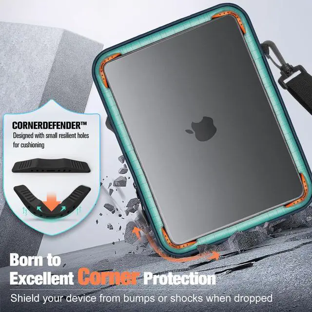 Alt view image 3 of 5 - MoKo 13-14 Inch Laptop Sleeve Bag, Fits MacBook Air 13/13.3/13.6 Inch M2/M3, MacBook Pro 13/14 Inch M1/M2/M3, Surface Pro 9/8 13", Multifunctional Bag with Shoulder and Headphone Port, Black