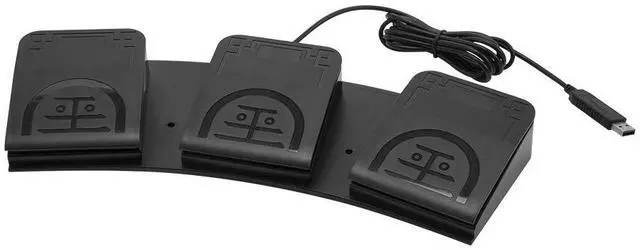 Main image of iKKEGOL Upgraded USB Triple Foot Pedal Switch Control 3 Three Key Footswitch Program Customized Computer Keyboard Mouse Game Action HID