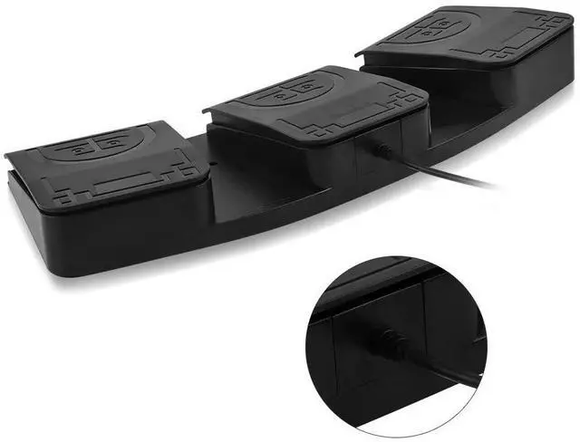 Alt view image 3 of 5 - iKKEGOL Upgraded USB Triple Foot Pedal Switch Control 3 Three Key Footswitch Program Customized Computer Keyboard Mouse Game Action HID