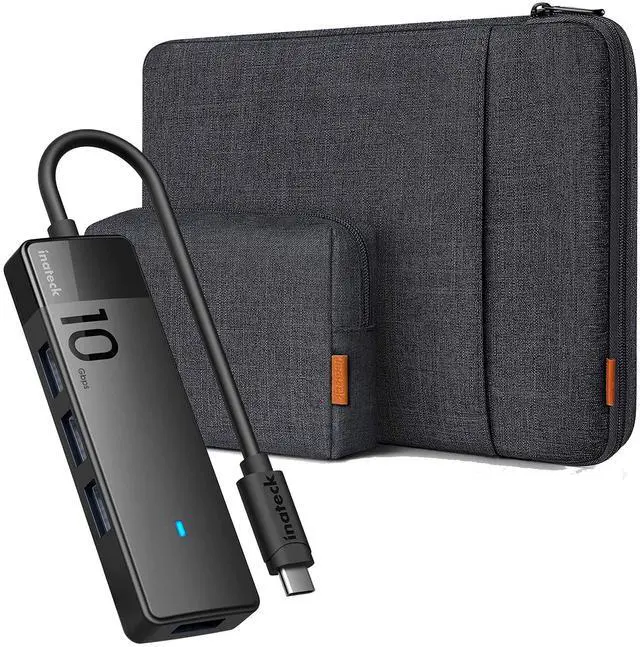 Main image of Inateck USB 3.2 Gen 2 USB C Hub 10Gbps with 13 Inch Case Sleeve 360° Protection,Bundle Product,HB2025 and LB01006