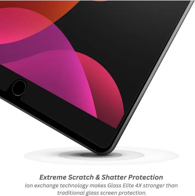 Alt view image 5 of 5 - ZAGG InvisibleShield Glass iPad 10.2 Inch Screen Protector 9th Generation (Fits 8th/7th Gen) - 3X Stronger Scratch Protection, scratch protection, Anti-Fingerprint, Easy to Install