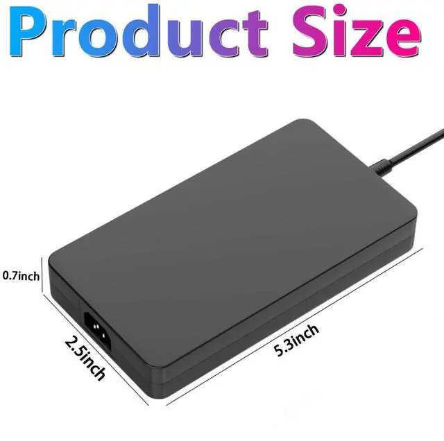 Alt view image 2 of 5 - 240W Laptop Charger Compatible with MSI Stealth GS77 GE76 GE66 Raider GP76 GP66 Leopard Creator Z16P Z16 Alpha 17 Gaming Laptop Power Supply Adapter