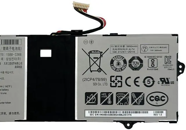 Alt view image 3 of 5 - EPYOBW AA-PBTN2QT Laptop Battery 30Wh 2-Cell Compatible with Samsung Notebook 9 900X3N-K03 900X3N-K04 / Notebook 9 NP900X3N NT900X5Y NT900X3N NT900X3Y NT901X5N NT900X5Y Series 2ICP4/78/99