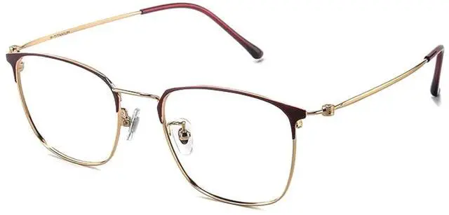 Main image of PRIVOZA Blue Light Glasses, Computer/Gaming/TV/Phones Glasses for Women/men, Anti Glare/UV400, Lightweight Titanium Frame (Red-Gold)