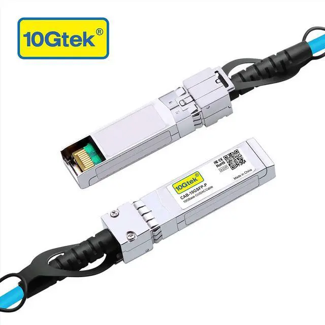 Alt view image 2 of 5 - 10Gtek [Blue Colored 10G SFP+ DAC Cable - Twinax SFP Cable for Ubiquiti UniFi Devices, 1-Meter(3.3ft), 2 Pack
