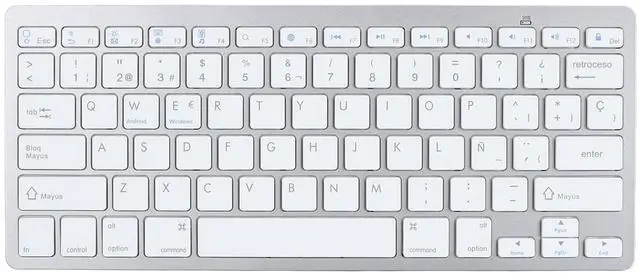 Main image of Diyeeni Bilingual Keyboard Portable Thin for German French Spanish Italian Keyboard, Bluetooth Keyboard Compatible with iOS, Android, Windows, OS (Spanish QWETZ Layout)