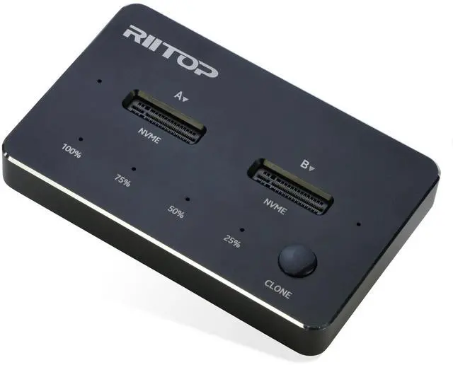 Main image of M.2 Duplicator, RIITOP Dual NVMe Docking Station for 2X M.2 NVMe SSD to USB C Reader [Offline Cloner]