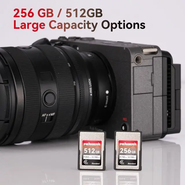 Alt view image 4 of 5 - Pergear 512GB CFexpress Type A Memory Card, Up to 800MB/s Read Speed & 780MB/s Write Speed for 4K 120P,8K 30P Recording (2-Pack)