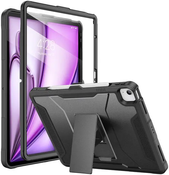 Alt view image 3 of 5 - Soke Case for iPad Air 13 Inch M3 2025 & M2 2024, iPad Pro 12.9 6/5th Gen Bundle with Rugged Full-Body Protective Cover for Apple iPad Air 13