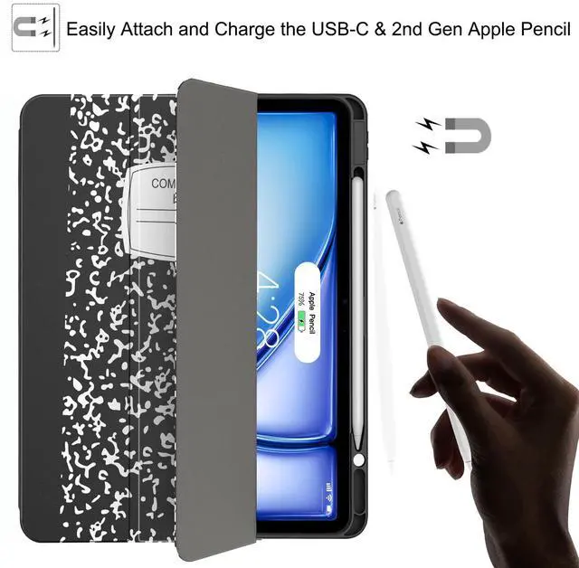 Alt view image 5 of 5 - Soke Case for iPad Air 13 Inch M3 2025 & M2 2024, iPad Pro 12.9 6/5th Gen Bundle with Rugged Full-Body Protective Cover for Apple iPad Air 13