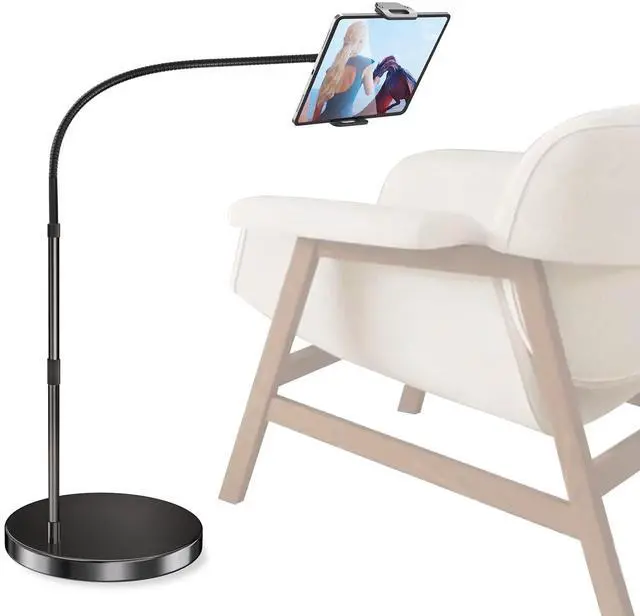 Main image of elitehood iPad Stand Floor with 14lb Heavy Duty Base, AdjustablecGooeneck Tablet Floor Stand, Tall iPad Holder for Bed Compatible with 4.7-13in Kindle, iPhone and Tablets