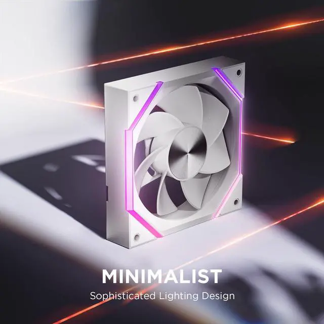 Alt view image 2 of 5 - Asiahorse Nyota 120mm Case Fan with Efficient Cooling, ARGB Fan Lighting, 800-1800RPM Speed Control, and Whisper-Quiet Operation Under 29 dB, Unique Design for PC