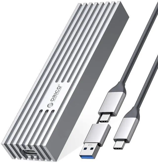 Main image of ORICO 10Gbps NVMe SSD Enclosure, M.2 to USB-C Adapter for NVMe M-Key 4TB SSD 2280, Aluminum M2 External SSD Case, Compatible with Thunderbolt 3/4 USB3.2/3.1/3.0/Type - M232-Grey