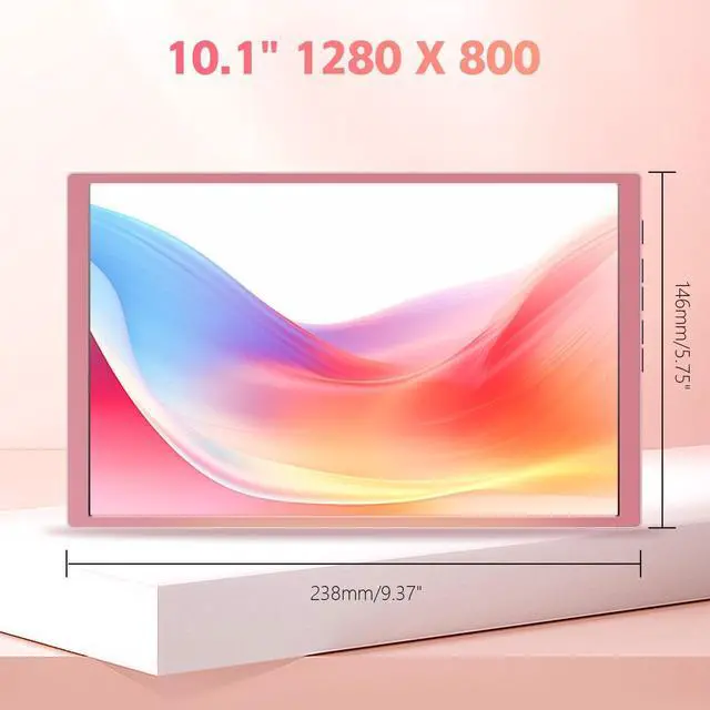 Alt view image 2 of 5 - G-STORY 10.1" Digital Picture Frame Portable Monitor for iPhone,3 Hour Built-in Battery, Lightweight one Cable Transform to Large Screen Streaming,Large Digital Photo Frame 1280 * 800(Pink)